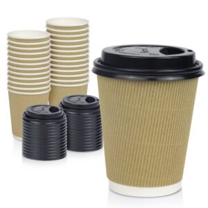 Disposable Hot Cups with Lids - Pack of 100 Multilinks100 gifts trading Multilinks100 Multilinksuae Multilinks Business Consultant
